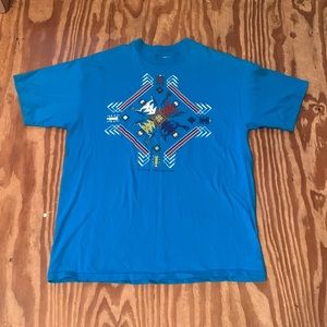 Vintage Single Stitch 'Great Star Chain' Navajo Sandpainting Design Navajo Tee